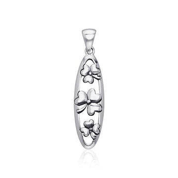 Celtic Shamrock Silver Pendant TPD565 - Jewelry